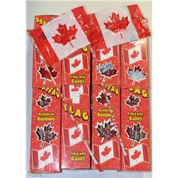 CASE OF CANADIAN FLAGS FILLED WITH CANDY