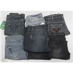 6 PAIRS OF WOMEN'S NEW JEANS, SIZE 27