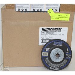 CASE OF 4-1/2" DEPRESSED CENTER WHEEL METAL &