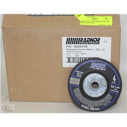 CASE OF 4-1/2" DEPRESSED CENTER WHEEL METAL &