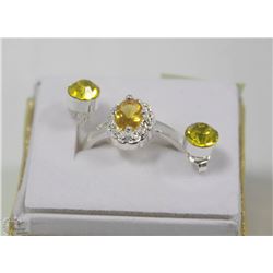 S/S FASHION RING WITH MATCHING EARRINGS