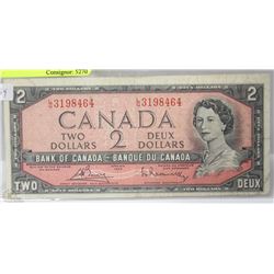 1954 CANADIAN TWO DOLLAR BILL