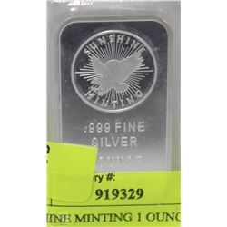 SUNSHINE MINTING 1 OUNCE SILVER BAR