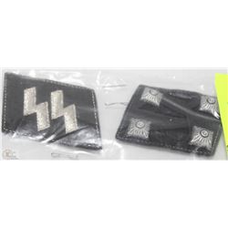 LOT OF 2 SS COLLAR INSIGNIA WITH TAG ON BACK FRZ