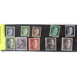NAZI STAMPS WITH ADOLF HITLER