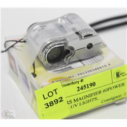 JEWELLERS MAGNIFIER 60POWER WITH LED, UV LIGHTS,