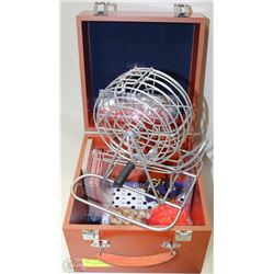 VINTAGE BINGO MACHINE CAGE GAME SET
