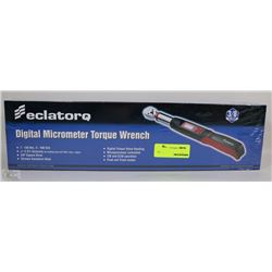 NEW ECLATROQ 3/8" DIGITAL MICROMETER TORQUE WRENCH