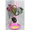 Image 1 : BRACELET STAND WITH ASSORTED BEADED BRACELETS