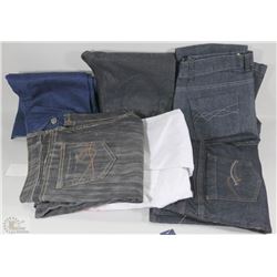 FLAT OF 6 PAIRS OF WOMEN'S NEW JEANS, 3-SZ 00,