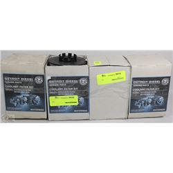 4 DETROIT DEISEL COOLANT FILTER KITS