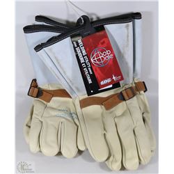 2 PAIRS OF WELDING GLOVES UNKNOWN SIZE