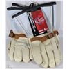 Image 1 : 2 PAIRS OF WELDING GLOVES UNKNOWN SIZE