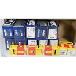 FLAT OF 10 PAIRS OF SAFETY GLASSES & 5 HOLE SAW