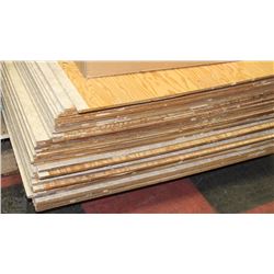 PALLET OF VINYL COVERED PLYWOOD - FREIGHT DMG