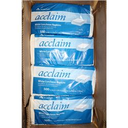 ACCLAIM 1 PLY WHITE LUNCHEON NAPKINS