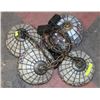 Image 1 : 4LIGHT STAIN GLASS HANGING LIGHT