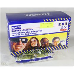 CASE OF 10 NORTH SAFETY GLASSES