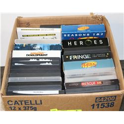 BOX OF DVD'S INCL SEASON SETS OF OC,SEX AND THE