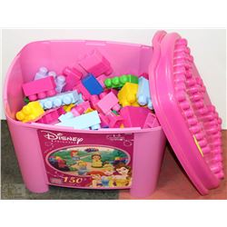 DISNEY PRINCESS 150PCS MEGA BLOCKS WITH TUB