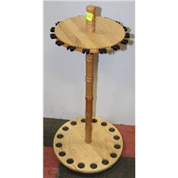 WOODEN POOL CUE HOLDER