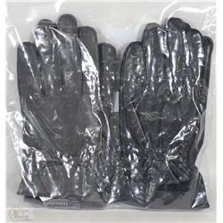 2PK LADIES LEATHER GLOVES - SMALL