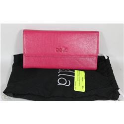 NEW DELLA LEATHER KAREN WALLET PINK COLOR