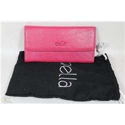 NEW DELLA LEATHER KAREN WALLET PINK COLOR
