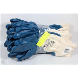 5 PAIRS OF SIZE 9 RUBBERIZED WORK GLOVES
