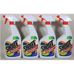 CASE OF 4 SHOUT LAUNDRY STAIN REMOVER