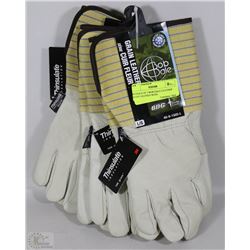 BUNDLE OF 3 BOB DALE LEATHER WORK GLOVES WITH