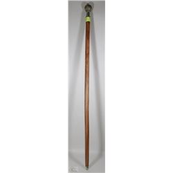 HARDWOOD - WALKING STICK WITH SILVER ENGRAVED