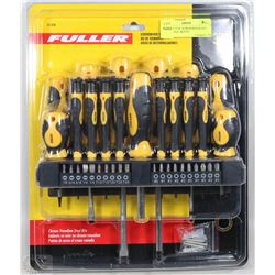 FULLER 37 PC SCREWDRIVER SET WITH WALL MOUNT