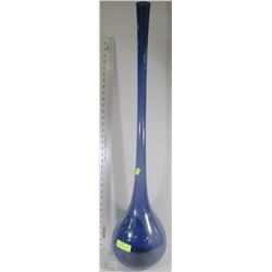 LARGE 1950'S COBALT BLUE LONG-NECK BOTTLE VASE 38"