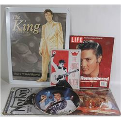 FLAT WITH ALL ELVIS COLLECTIBLES INCL PLATE. LIFE