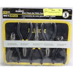 5 PC MINI PLIER SET WITH CASE