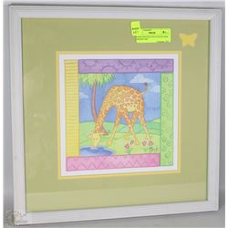 HAND CRAFTED LIJUE COLLECTION GIRAFFE ART