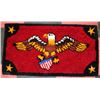 Image 1 : VINTAGE AMERICAN EAGLE WALL DISPLAY RUG 46"X26"