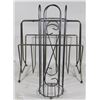 Image 1 : METAL MAGAZINE RACK AND METAL TOILET PAPER HOLDER