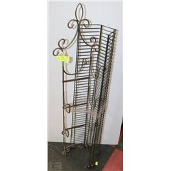 METAL WALL WINE HOLDER AND 2 MATCHING CD/DVD RACKS