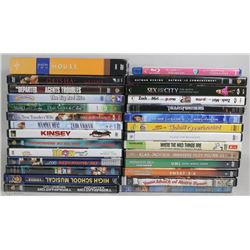 BOX OF ABOUT 30 DVD'S INCL BATMAN BEGINS,HOUSE
