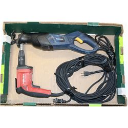 HILTI SD4500 DRYWALL SCREW GUN & MASTERCRAFT SAW