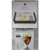Image 1 : BRAND NEW 5 SECTION SERVER SET & GOBLET GLASS SET
