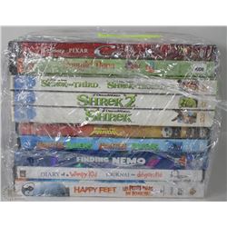 LOT OF 10 ASSORTED CHILDREN'S DVDS