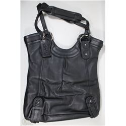 NEW DELLA LEATHER KAITLYN TOTE EBONY COLOR