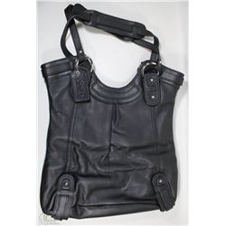 NEW DELLA LEATHER KAITLYN TOTE EBONY COLOR