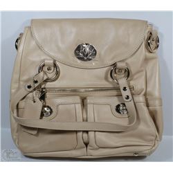 NEW DELLA LEATHER SHOULDER BAG JODI CHAMPAGNE