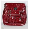 Image 1 : NEW DELLA LEATHER GARNET RED RYAN TOTE
