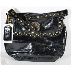 NEW DELLA LEATHER LINDA PATENT BLACK COLOR