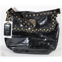 NEW DELLA LEATHER LINDA PATENT BLACK COLOR